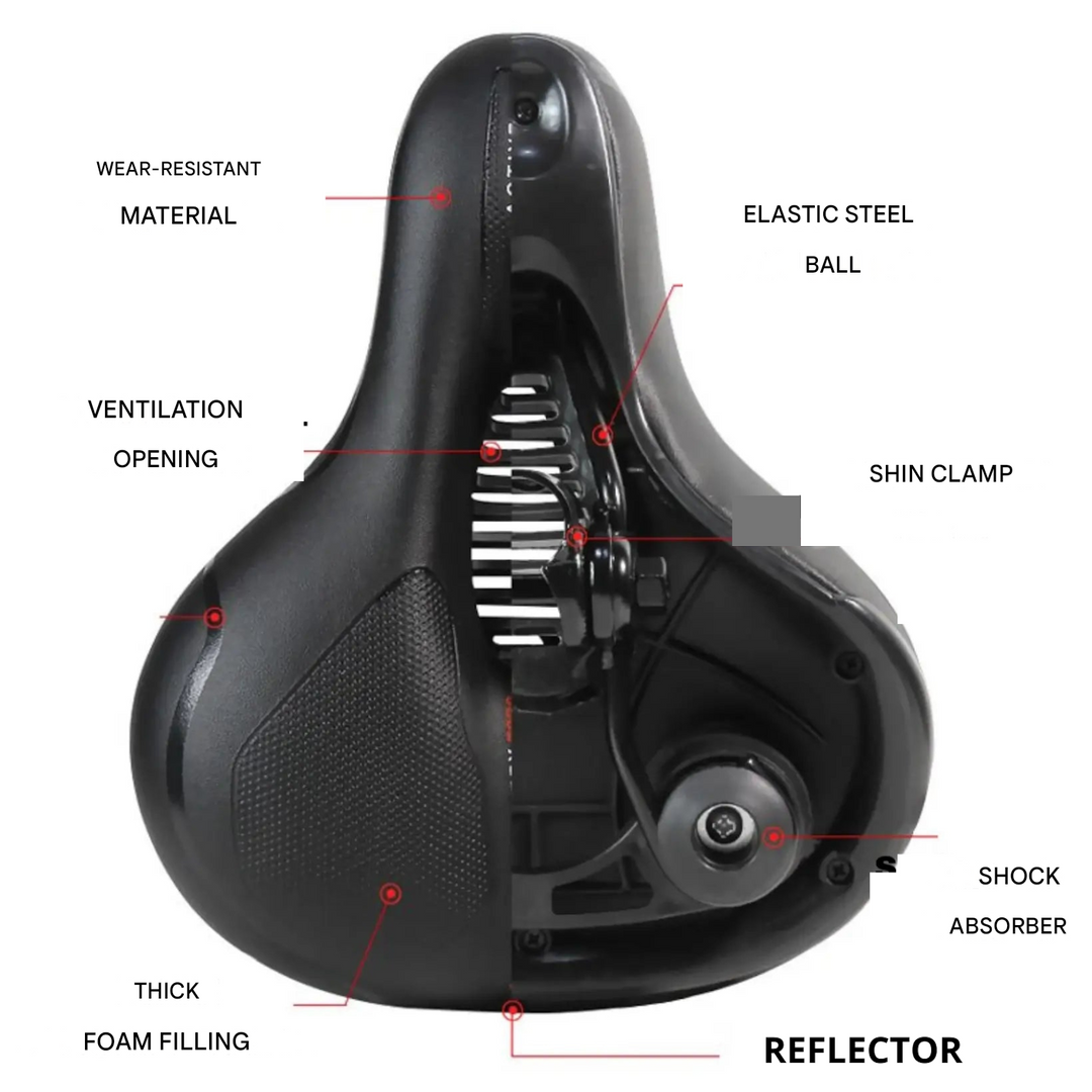 Ultra-comfortable Bike Saddle - CloudRide Pro-Red-1 Piece-State of Style