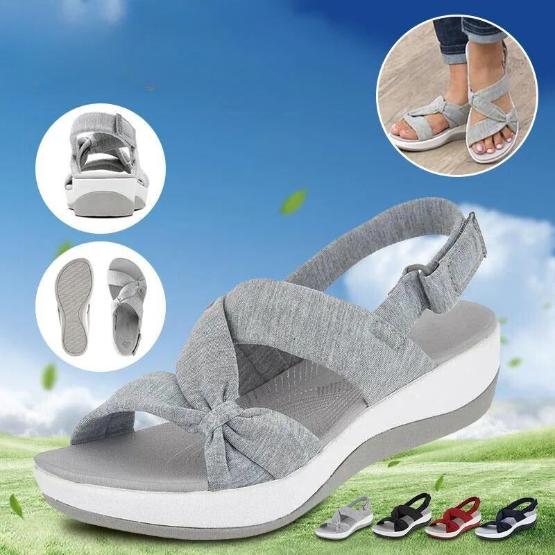 Ultra-comfortable Orthopaedic Women's Summer Sandals – Isabella-Gray-3-State of Style