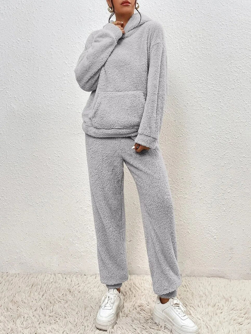 Ultra-Comfortable Teddy Loungewear with Hood - Lana-White-XS-State of Style
