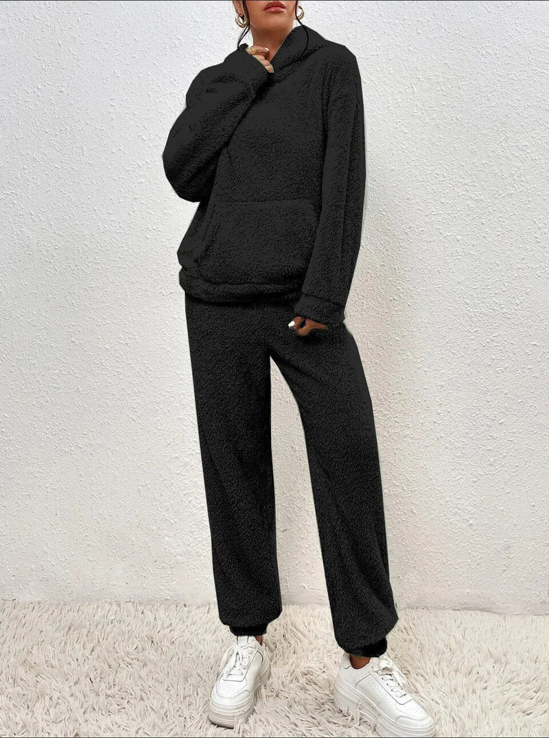 Ultra-Comfortable Teddy Loungewear with Hoodie - Lana-White-XS-State of Style
