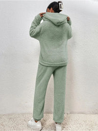 Ultra-Comfortable Teddy Loungewear with Hoodie - Lana-White-XS-State of Style