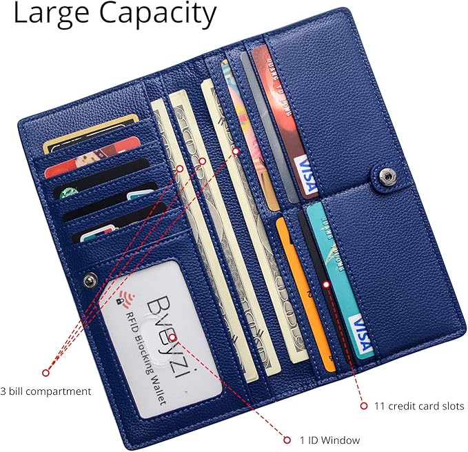 Ultra-thin RFID Blocking Leather Card Wallet - Renée-Black-State of Style