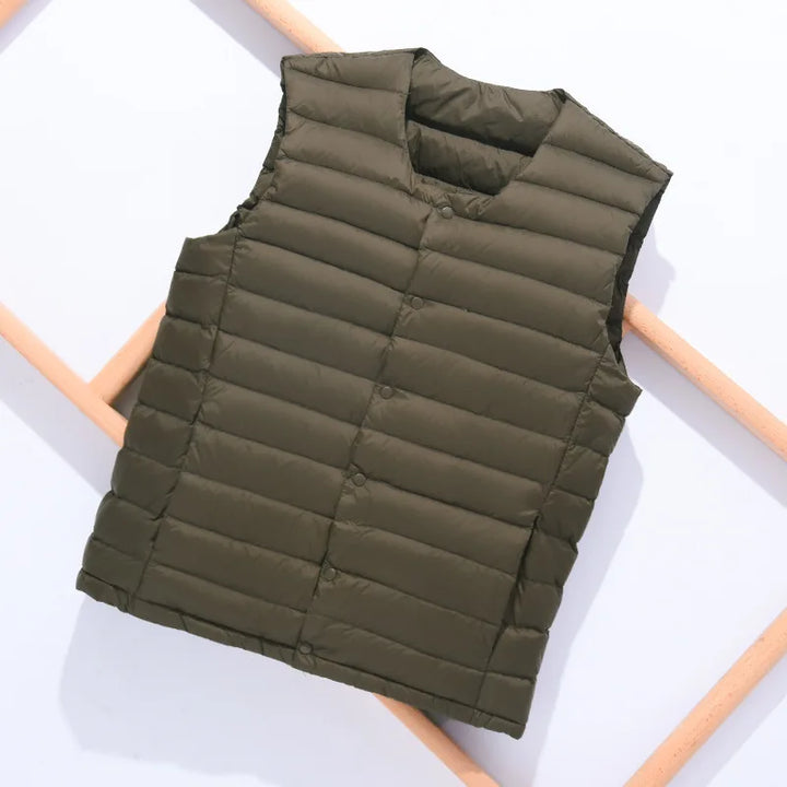 Ultralight down vest for men – Laurent-Army green-S-State of Style