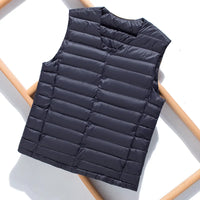 Ultralight down vest for men – Laurent-Dark blue-S-State of Style