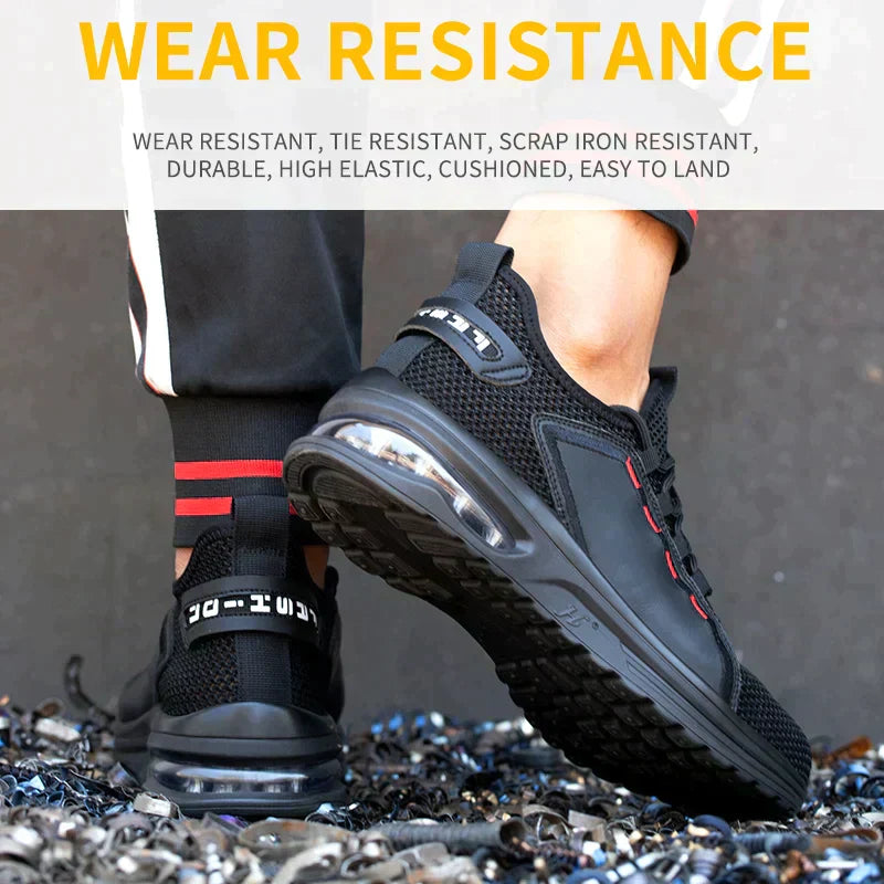 Ultralight Safety Shoes with Steel Toe - SteelFlex One-Black-4.5-State of Style
