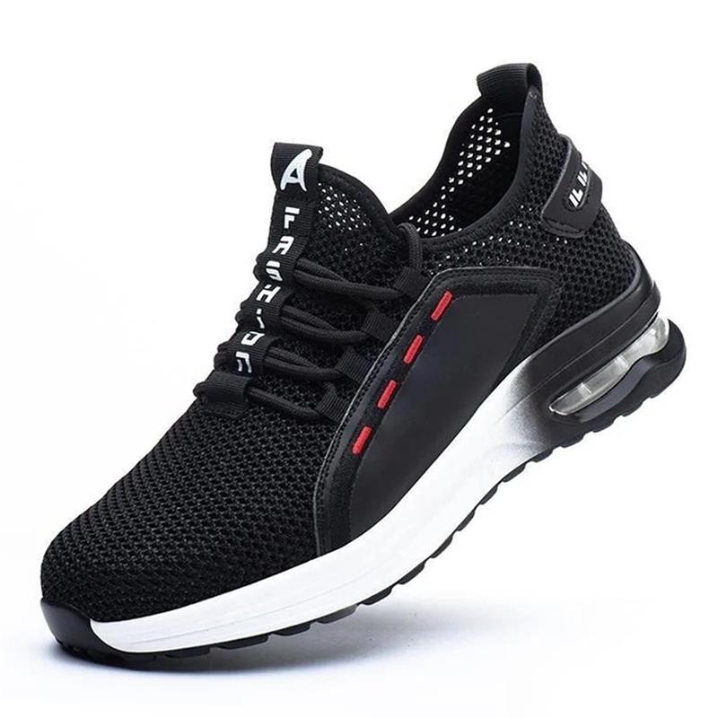 Ultralight Safety Shoes with Steel Toe - SteelFlex One-Black White-4.5-State of Style