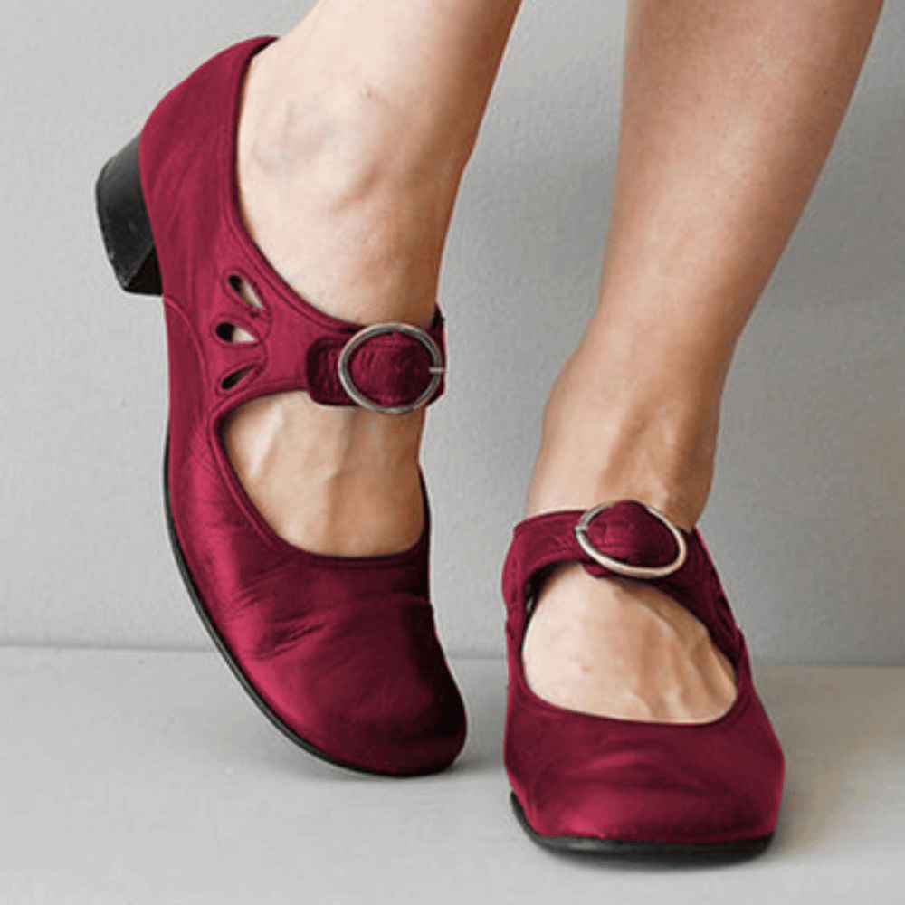 Unique and Comfortable Ladies Leather Sandals – Marisa-Red-3-State of Style