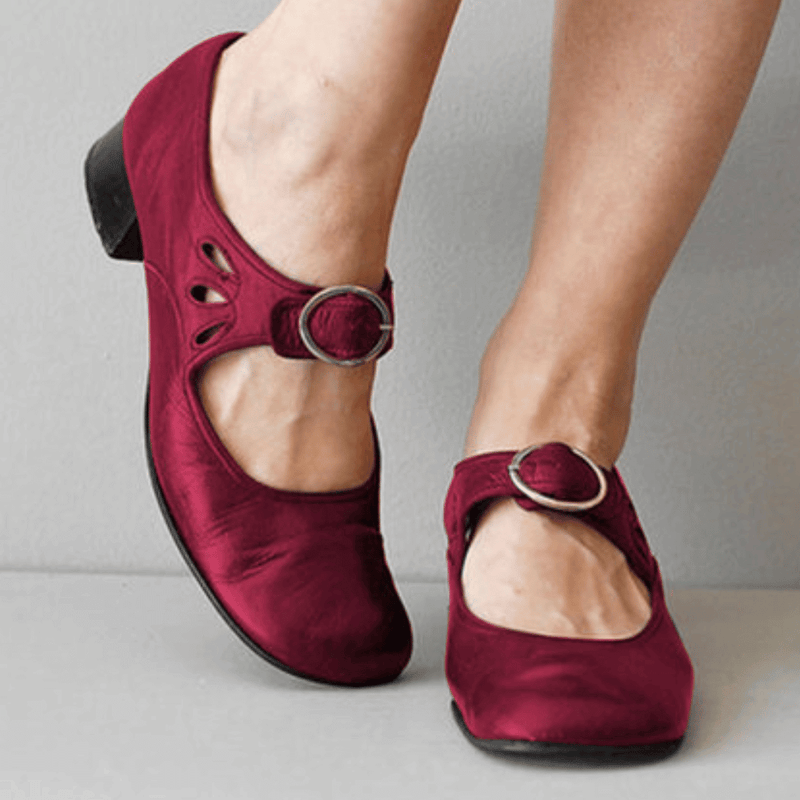 Unique and Comfortable Ladies Leather Sandals – Marisa-Red-3-State of Style