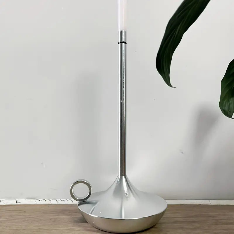 Unique and Luxurious Candleholder Lamp - LuxeCandle-Silver-State of Style