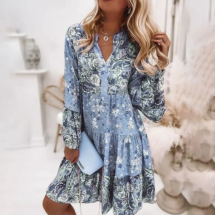 Unique Boho Dress for Women-Light Blue-S-State of Style