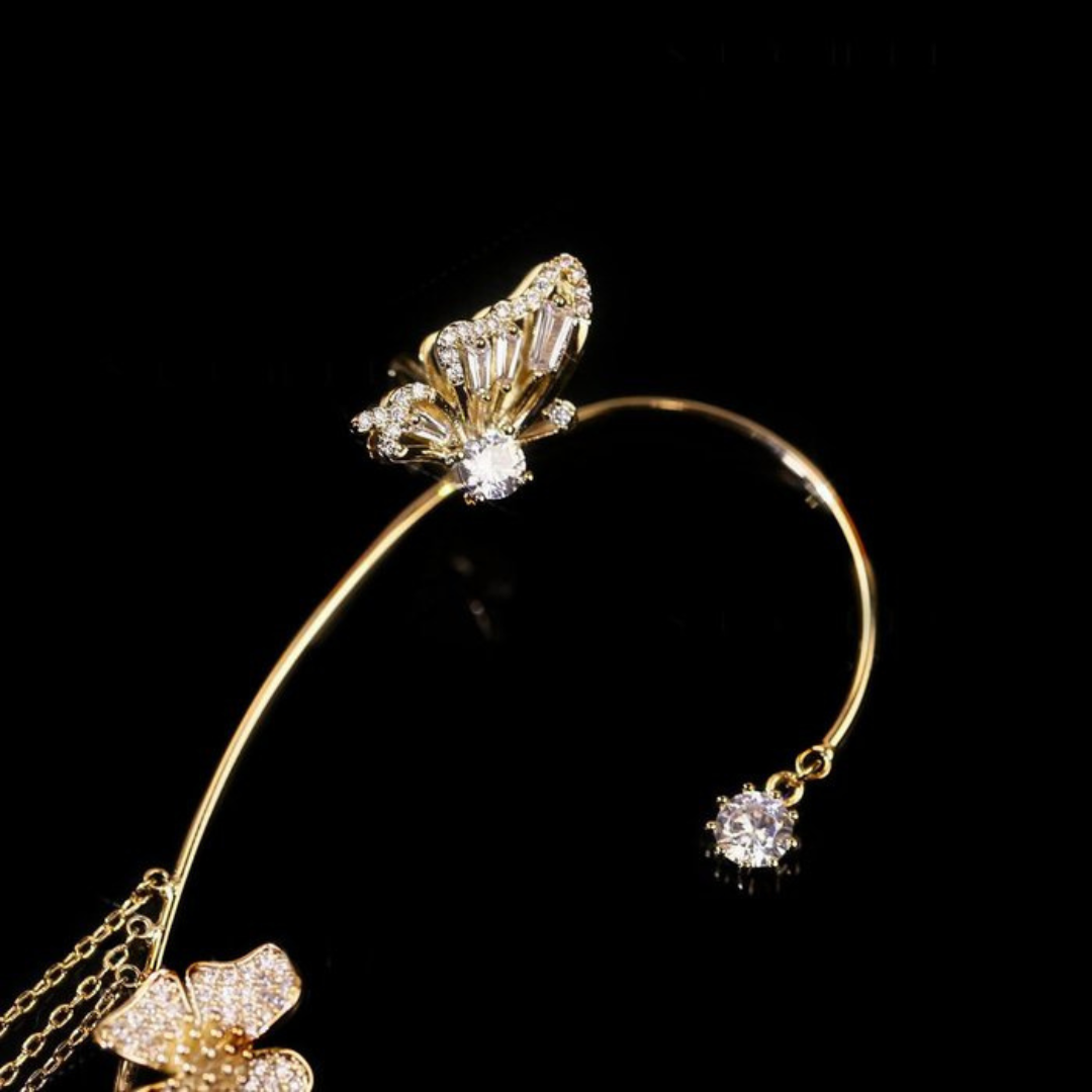 Unique Butterfly Earrings - Aurelia-Left Only-Silver-State of Style