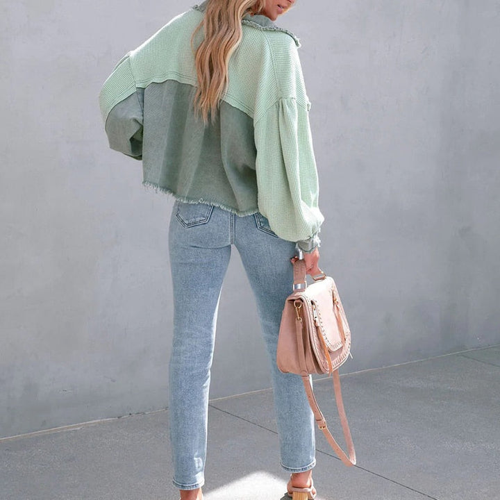 Unique Jacket with Puff Sleeves | Trendy Women's Fashion-White-S-State of Style