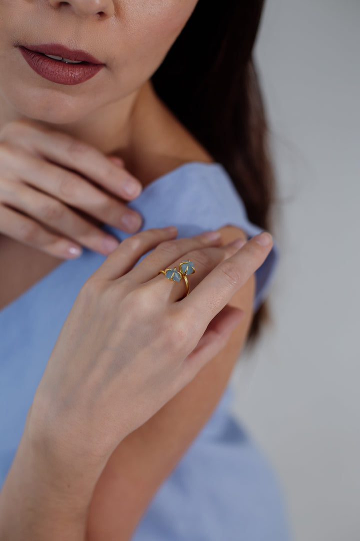 Unique Raw Gemstone Ring - Mira-Amethyst-State of Style