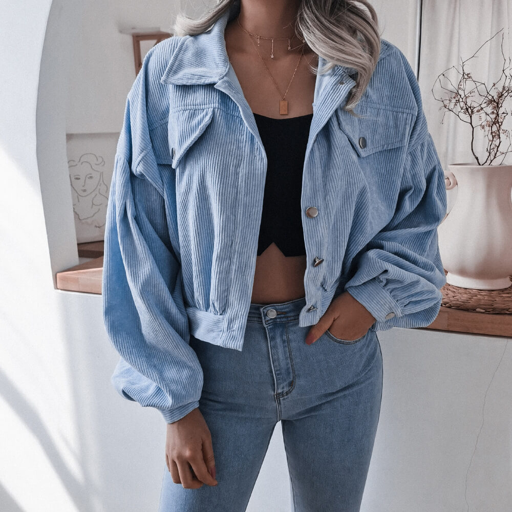 Unique Women's Jacket | Stylish and Comfortable-Blue-S-State of Style