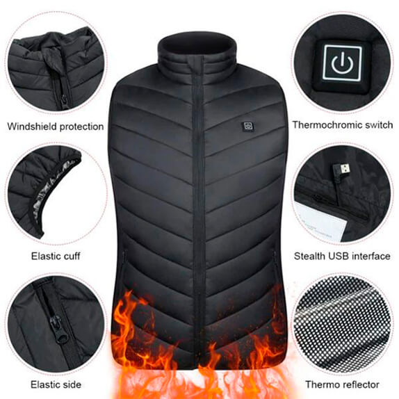 Unisex Heated Bodywarmer 1+1 FREE - HeatGuard-2 x M-State of Style