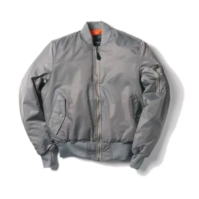Unisex Premium Bomber Jacket with Zip - Alex-Grey-XXS-State of Style