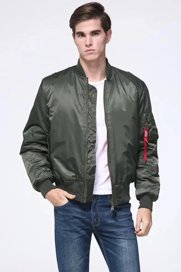Unisex Premium Bomber Jacket with Zip - Alex-Red-XXS-State of Style