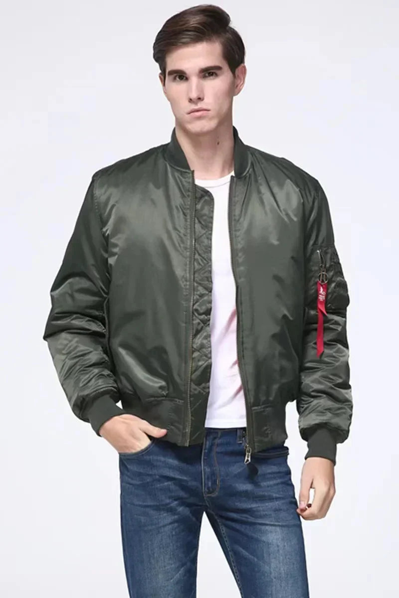 Unisex Premium Bomber Jacket with Zip - Alex-Red-XXS-State of Style
