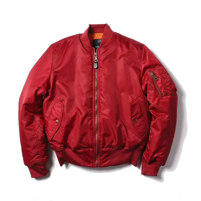Unisex Premium Bomber Jacket with Zip - Alex-Red-XXS-State of Style