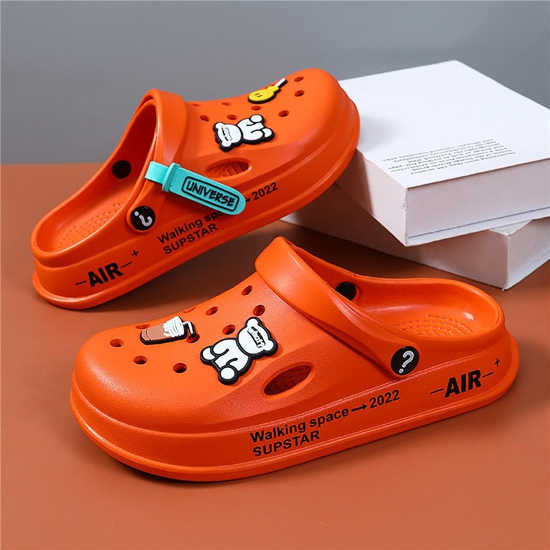 Unisex Summer Clogs – Sanne-Orange-3.5-4.5-State of Style