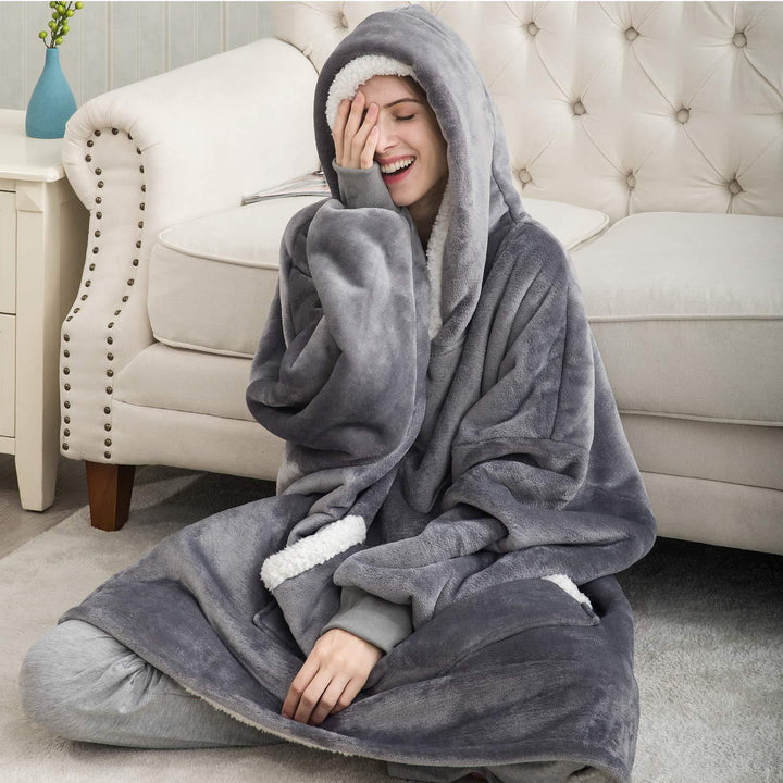 Unisex Thermal Fleece Hoodie - Noah-Grey-XS-State of Style