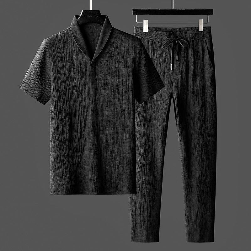 Urban Men's Top and Trouser Set - NovaLounge-Black-XS-State of Style