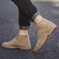 UrbanStride Classic | Stylish Mid-High Men's Lace-Up Shoe-Khaki-5.0-State of Style