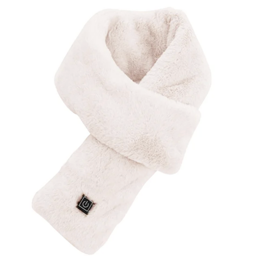 USB Heated Faux Fur Scarf - ThermaFur-Milk White-State of Style