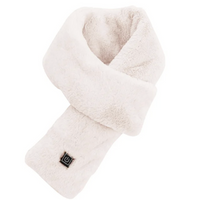 USB-Heated Faux Fur Scarf - ThermaFur-Milky White-State of Style