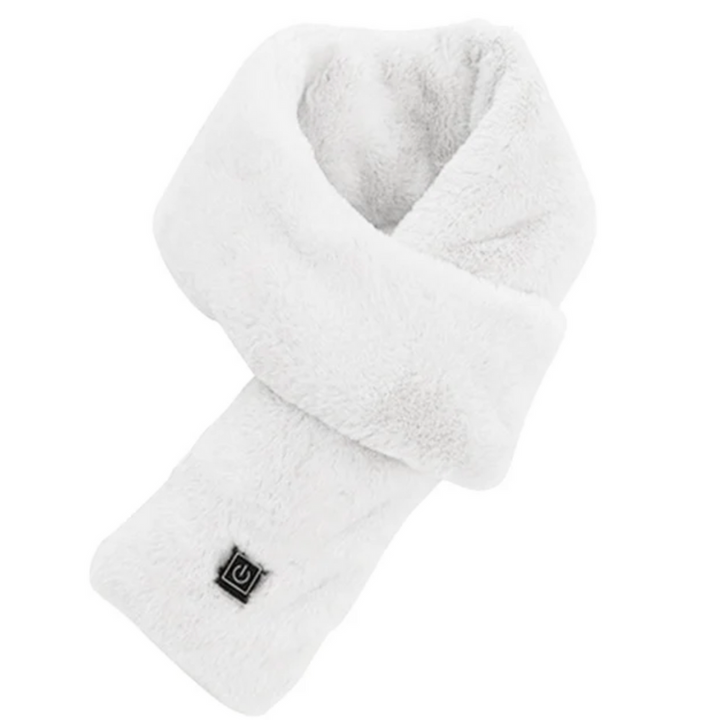 USB Heated Faux Fur Scarf - ThermaFur-White-State of Style