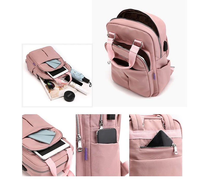 Water-Resistant USB Charging Anti-Theft Backpack – Multi-Compartment Design