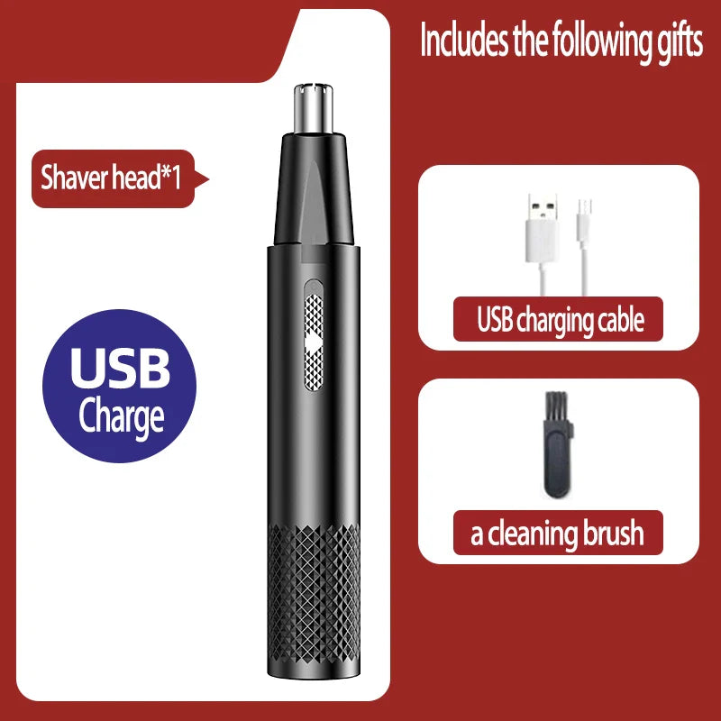 USB Rechargeable Nose Hair Trimmer - TrimPro-Black-State of Style