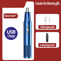 USB Rechargeable Nose Hair Trimmer - TrimPro-Blue-State of Style