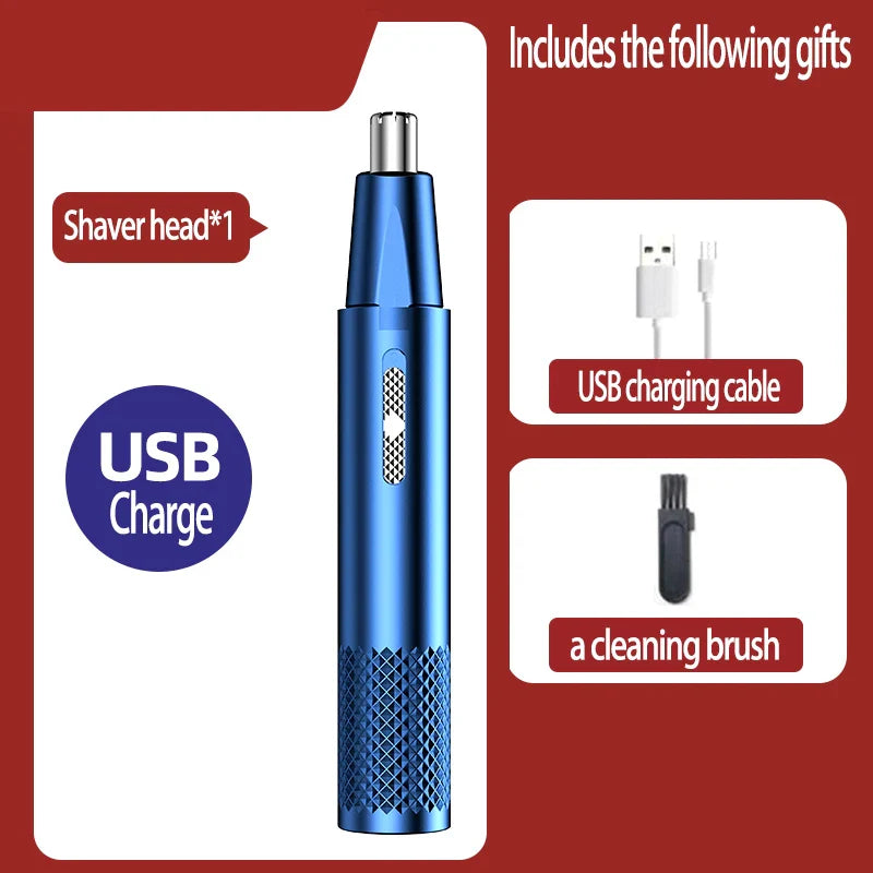 USB Rechargeable Nose Hair Trimmer - TrimPro-Blue-State of Style