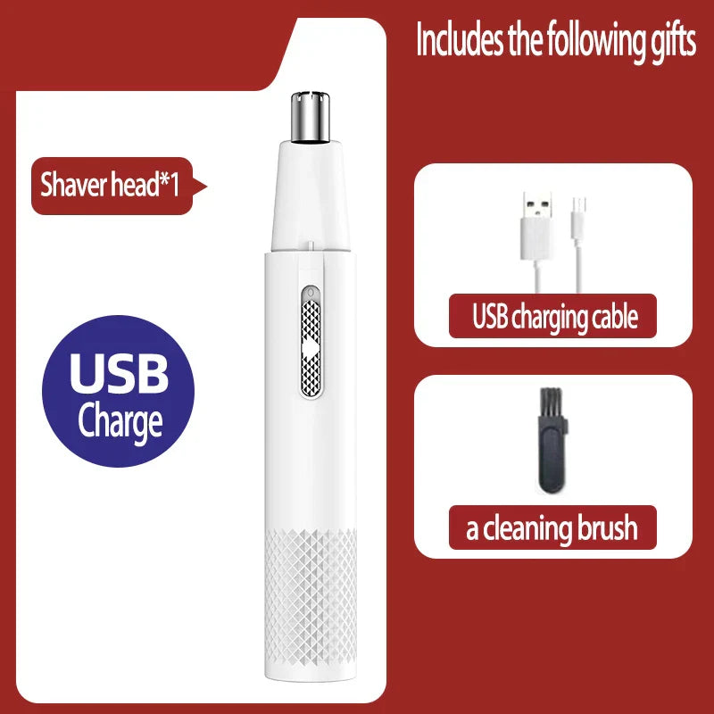 USB Rechargeable Nose Hair Trimmer - TrimPro-White-State of Style