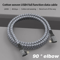 USB4 90° Angled Type-C Cable – 40Gbps, 240W Fast Charge & 8K Display (Buy 1, Take 1 FREE)-0.5m-USB4 40G 8K 2L-State of Style