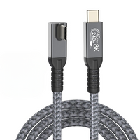 USB4 90° Angled Type-C Cable – 40Gbps, 240W Fast Charge & 8K Display (Buy 1, Take 1 FREE)-0.5m-USB4 40G 8K L2-State of Style