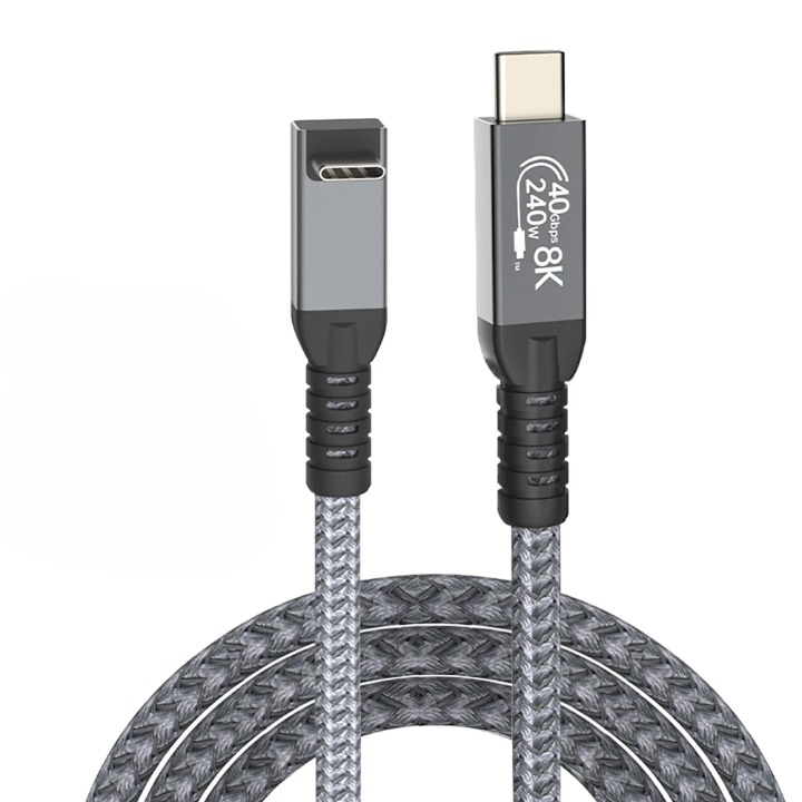 USB4 90° Angled Type-C Cable – 40Gbps, 240W Fast Charge & 8K Display (Buy 1, Take 1 FREE)-0.5m-USB4 40G 8K L3-State of Style