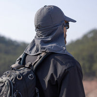 UV protection trucker hat with neck protection for outdoor adventures - SchattenPro-Black-State of Style
