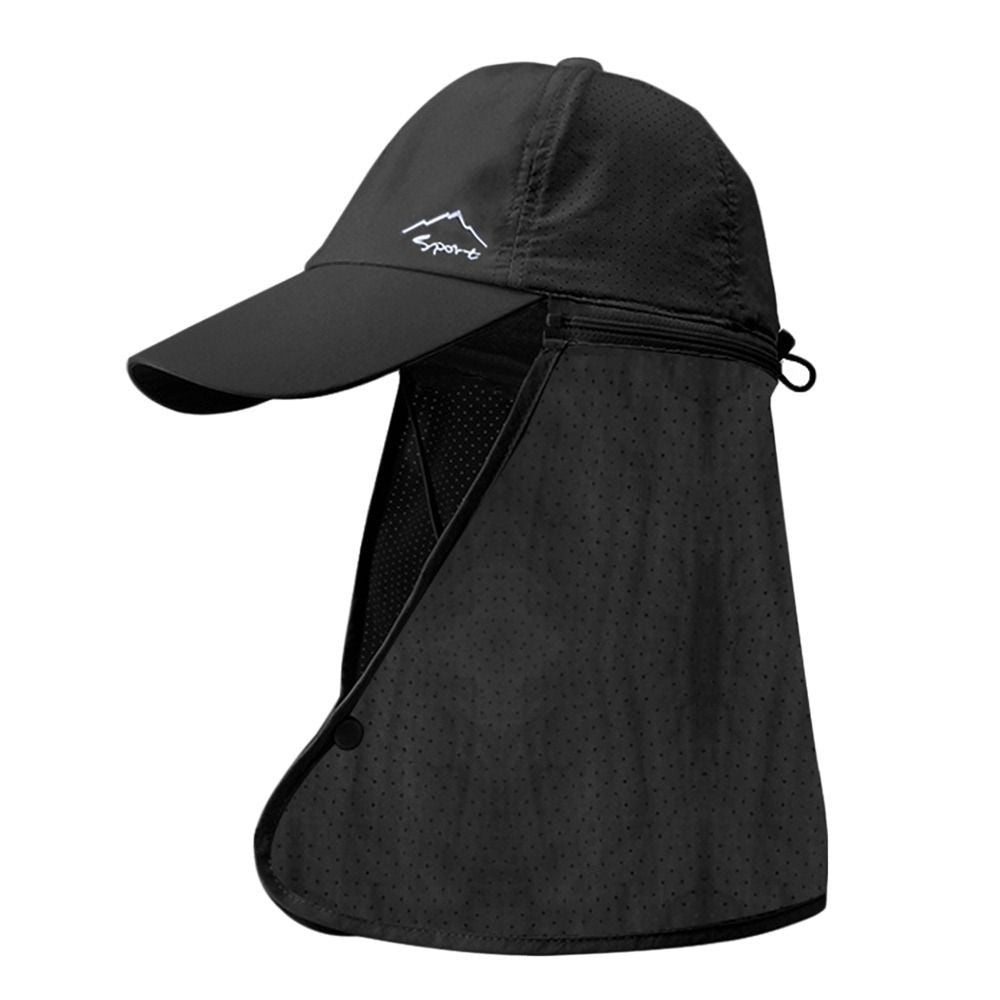 UV protection trucker hat with neck protection for outdoor adventures - SchattenPro-Black-State of Style