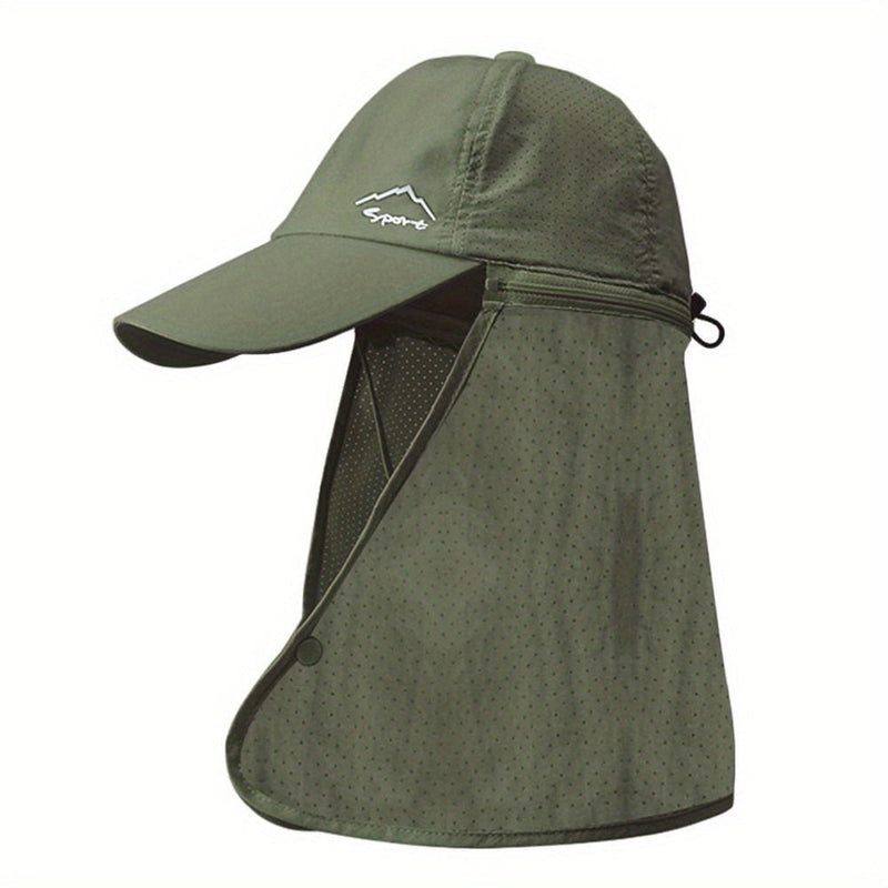 UV protection trucker hat with neck protection for outdoor adventures - SchattenPro-Olive green-State of Style