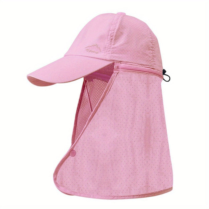 UV protection trucker hat with neck protection for outdoor adventures - SchattenPro-Pink-State of Style