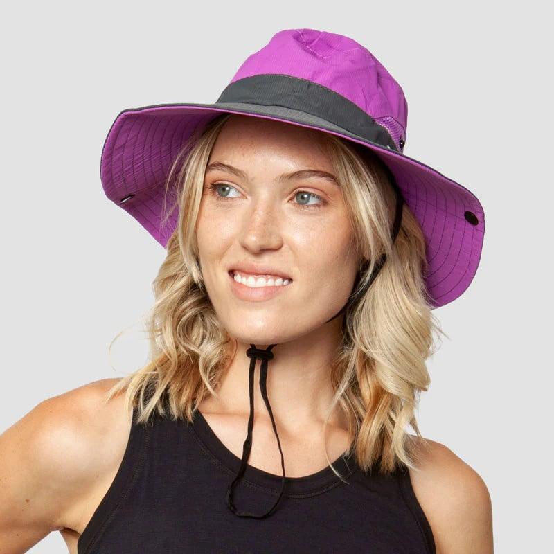 UV summer hat with visor – Foldable bucket hat (Buy 1, get 1 free)-Purple-Light pink-State of Style