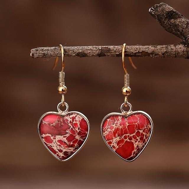 Ruby Essence Jasper Earrings – Sienna