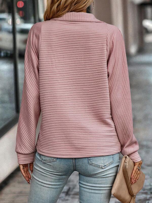 V-Neck Jumper - Isla-Pink-S-State of Style