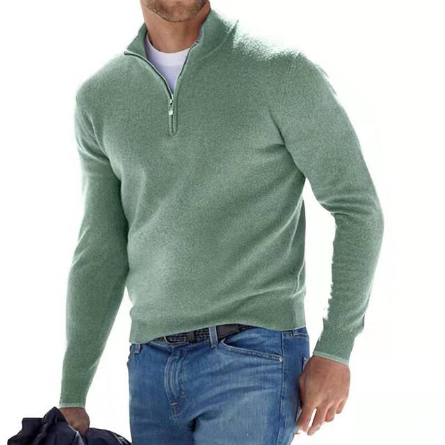 V-Neck Pullover for Men - David-Green-S-State of Style