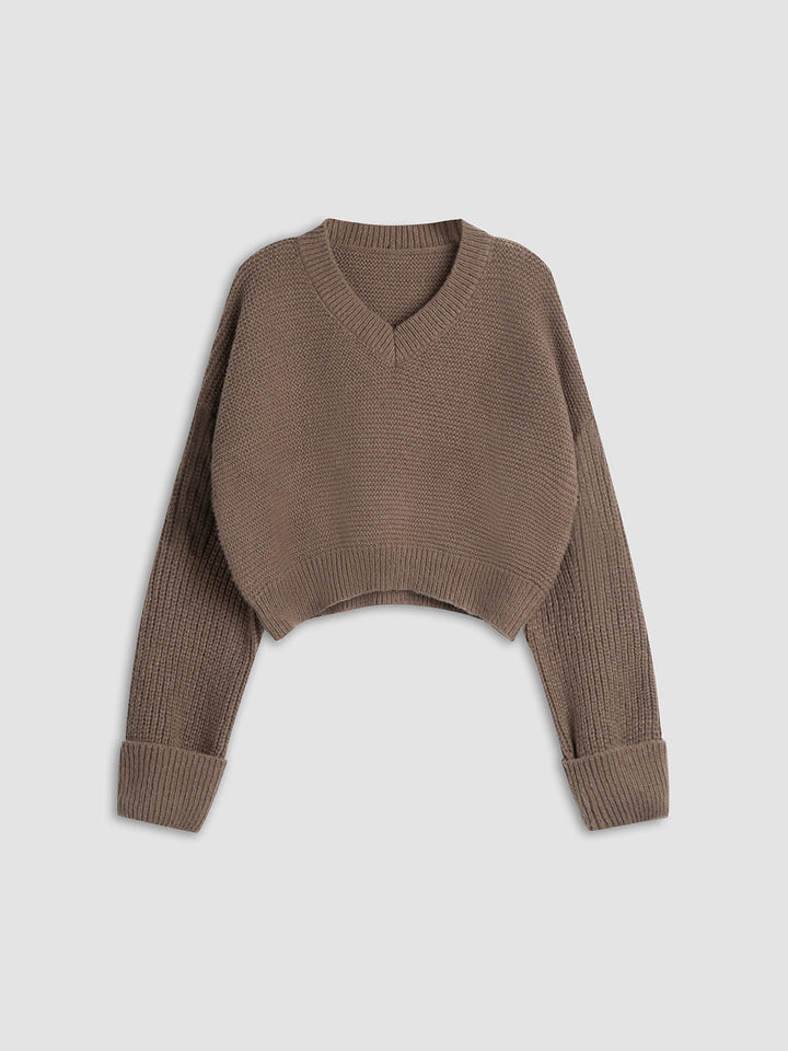V-Neck Pullover for Women - Mila-Brown-XS-State of Style