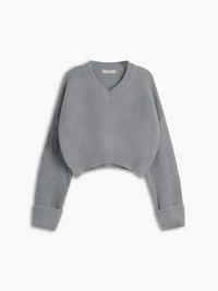 V-Neck Pullover for Women - Mila-Grey-XS-State of Style