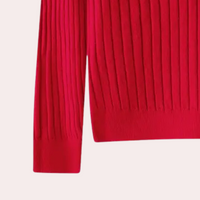 V-neck Sweater with Button Details for Women - Marit-Green-XS-State of Style