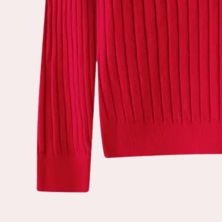 V-neck Sweater with Button Details for Women - Marit-Green-XS-State of Style